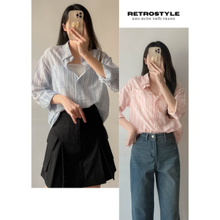 Áo sơ mi kẻ form oversize - retrostyle - somi0175_p0k16