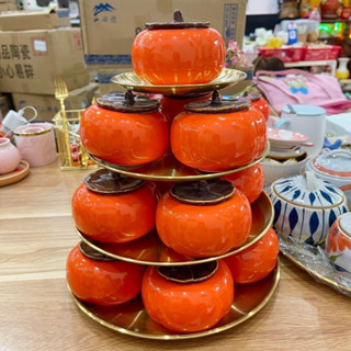  Set 5 Đĩa Màu Vàng Sang Chảnh Kt : 14cm 17cm,19cm 23cm 26cm 