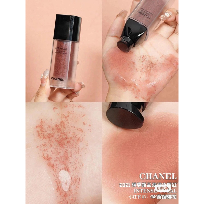 Má hồng dạng kem Les Beiges Water - Fresh Blush màu Intense coral, Light Peach, Light Pink