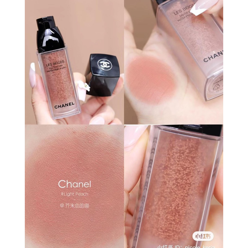 Má hồng dạng kem Les Beiges Water - Fresh Blush màu Intense coral, Light Peach, Light Pink