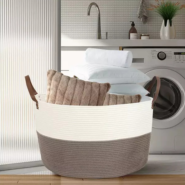 Giỏ Đan Cotton Homeart Eino Có Tay Cầm