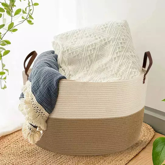 Giỏ Đan Cotton Homeart Eino Có Tay Cầm