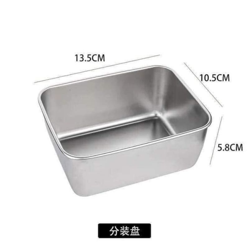 Hộp lạnh inox 304 đựng thức ăn có nắp đậy loại to