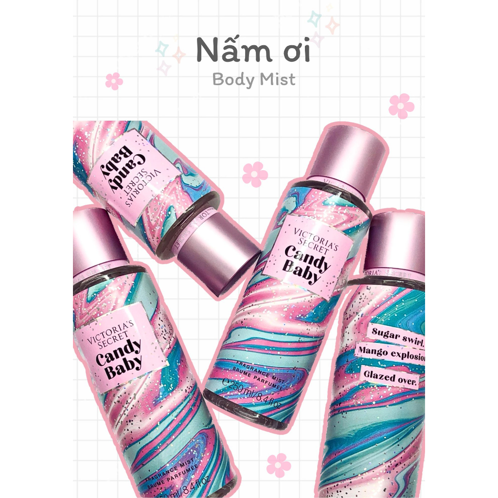 Xịt thơm toàn thân - 𝐂𝐀𝐍𝐃𝐘 𝐁𝐀𝐁𝐘 - VICTORIA'S SECRET