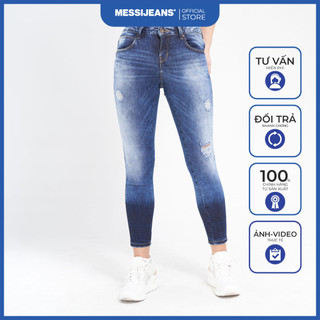 Quần jeans lửng nữ ống ôm rách MESSIJEANS SJW-795-18