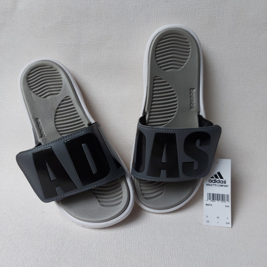 Dép nam adidas alpha sọc trắng đen và in chữ , dép nam nữ adidas trắng đen