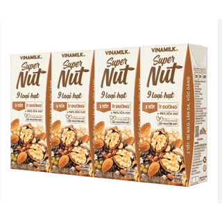 1 Lốc Sữa 9 loại hạt Vinamilk Super Nut - Lốc 4 hộp 180ml (TN) (Chính hãng)
