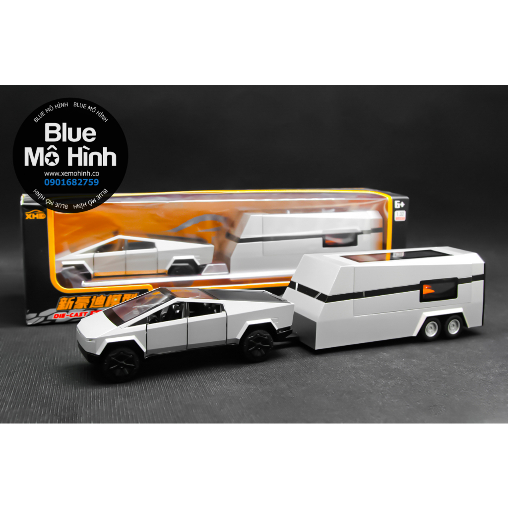 Xe mô hình SUV Tesla Cybertruck Trailer 1:32