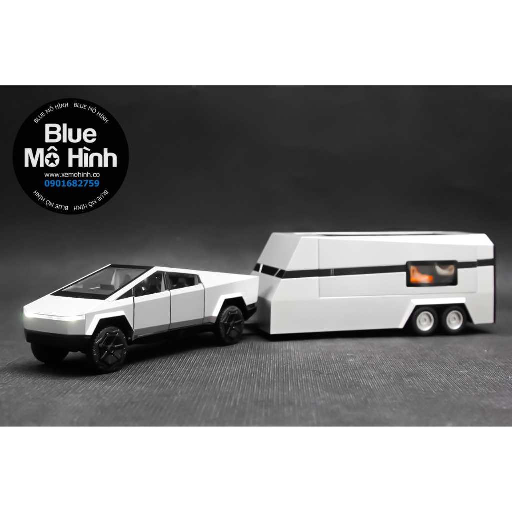 Xe mô hình SUV Tesla Cybertruck Trailer 1:32