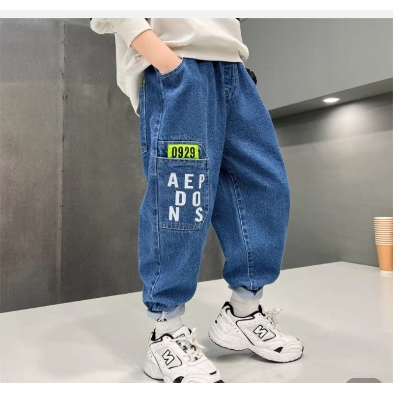 Quần jean dài bé trai sz 18_55kg ,quần bò dài bé đi học đi chơi chất mềm co giãn