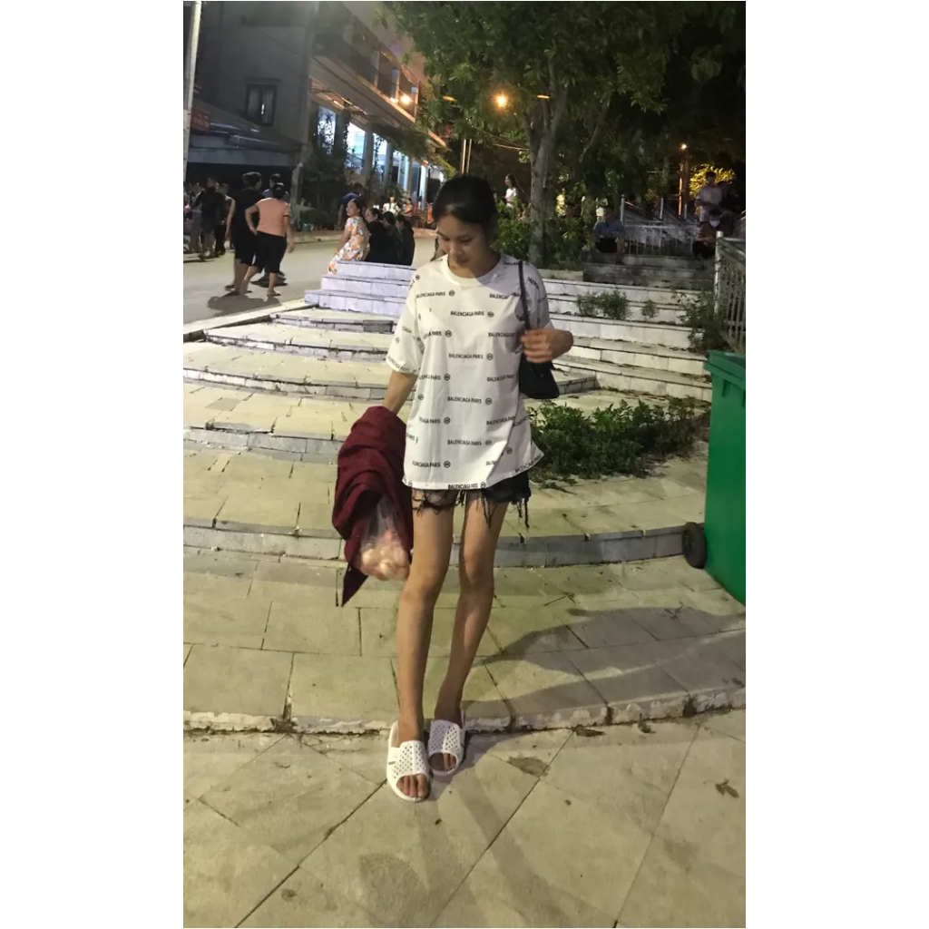 Set thun mix quần soc rách