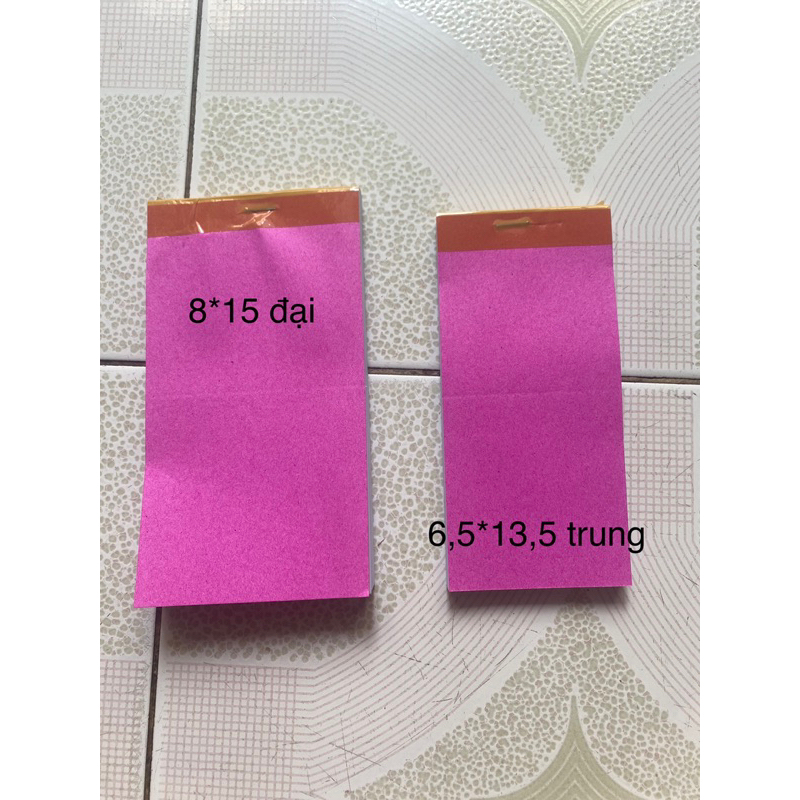 Sổ cùi xé đại ( lốc 10 quyển ) 8cm*15cm