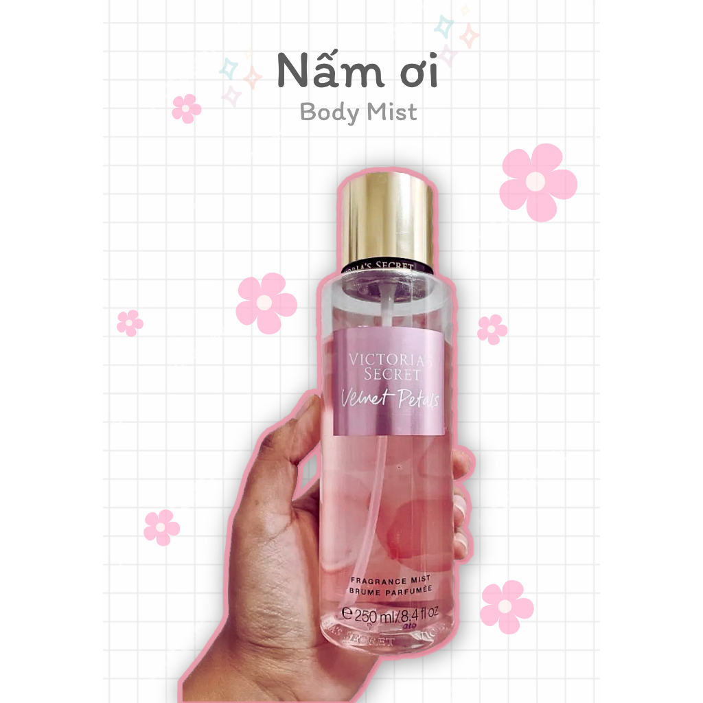 Xịt thơm toàn thân - 𝐕𝐄𝐋𝐕𝐄𝐓 𝐏𝐄𝐓𝐀𝐋𝐒 - VICTORIA'S SECRET