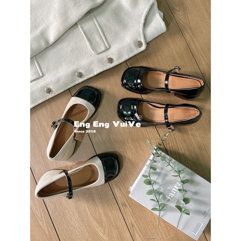 Giày Mary Jane Cao Gót Tiểu Thư  Kiểu Dáng Lolita 5cm - CT