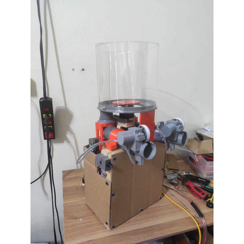 Máy bắn bóng bàn hai nòng