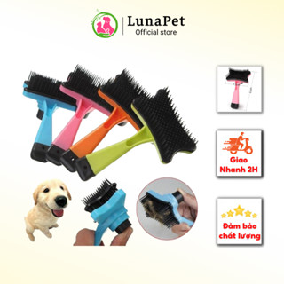 Lược chải lông cho thú cưng có nút bấm tiện lợi - LunaPet LC01
