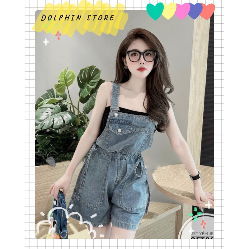 BIGSIZE Set yếm jean bigsize - Yếm jean bigsize