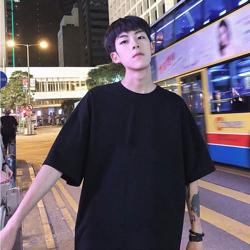 Áo phông Trơn oversize Đen Trắng 100% Cotton, Áo thun Trơn form rộng nam nữ 100% Cotton Local Brand Bii Shop