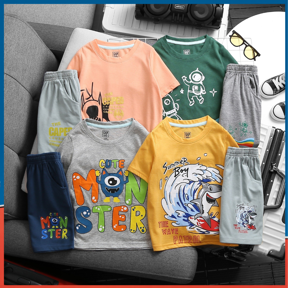 Đồ Bộ Bé Trai Size 12kg-29kg Chất Cotton Co Giãn 4 Chiều Mềm Mịn Mát.1672