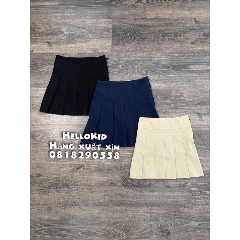 Chân váy dập ly uniform bé gái