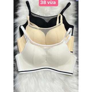 Áo ngực from bra đệm 1- 2cm nâng ngực taọ khe phối lưới sang xịn
