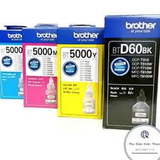 Combo 4 hộp mực in phun màu dùng cho máy in Brother T320, T520W, T720W, T820W, T920W, T4000, T4500DW - BTD60/BT5000