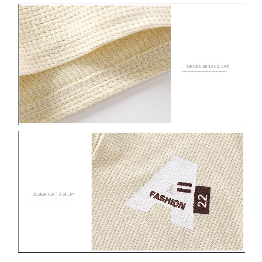 Áo thun dài tay trẻ em vải cotton xốp chống nhăn, xù mẫu mới thu đông 2023