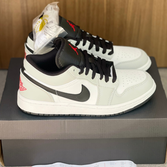Giày thể thao Jordan 1 cổ thấp xám smoke phiên bản cao cấp, giày Sneaker jd1 low smoke grey xám
