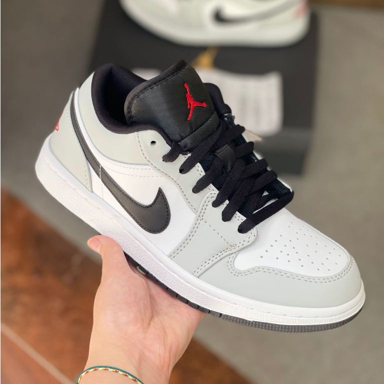 Giày thể thao Jordan 1 cổ thấp xám smoke phiên bản cao cấp, giày Sneaker jd1 low smoke grey xám