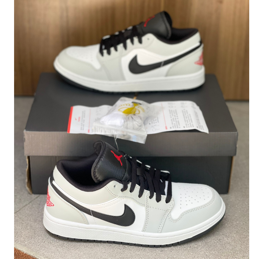 Giày thể thao Jordan 1 cổ thấp xám smoke phiên bản cao cấp, giày Sneaker jd1 low smoke grey xám