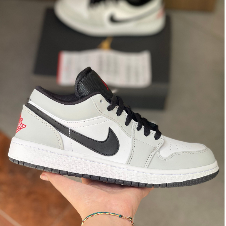 Giày thể thao Jordan 1 cổ thấp xám smoke phiên bản cao cấp, giày Sneaker jd1 low smoke grey xám