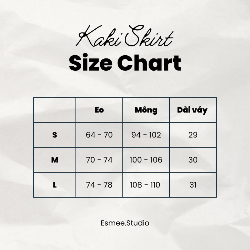 Chân Váy Kaki Trơn | Kaki Skirt - Esmeé