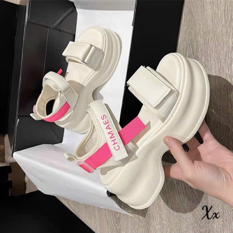 Sandal nữ đế xuồng quai dán ngang mẫu mới hót 2023- Hàng QC