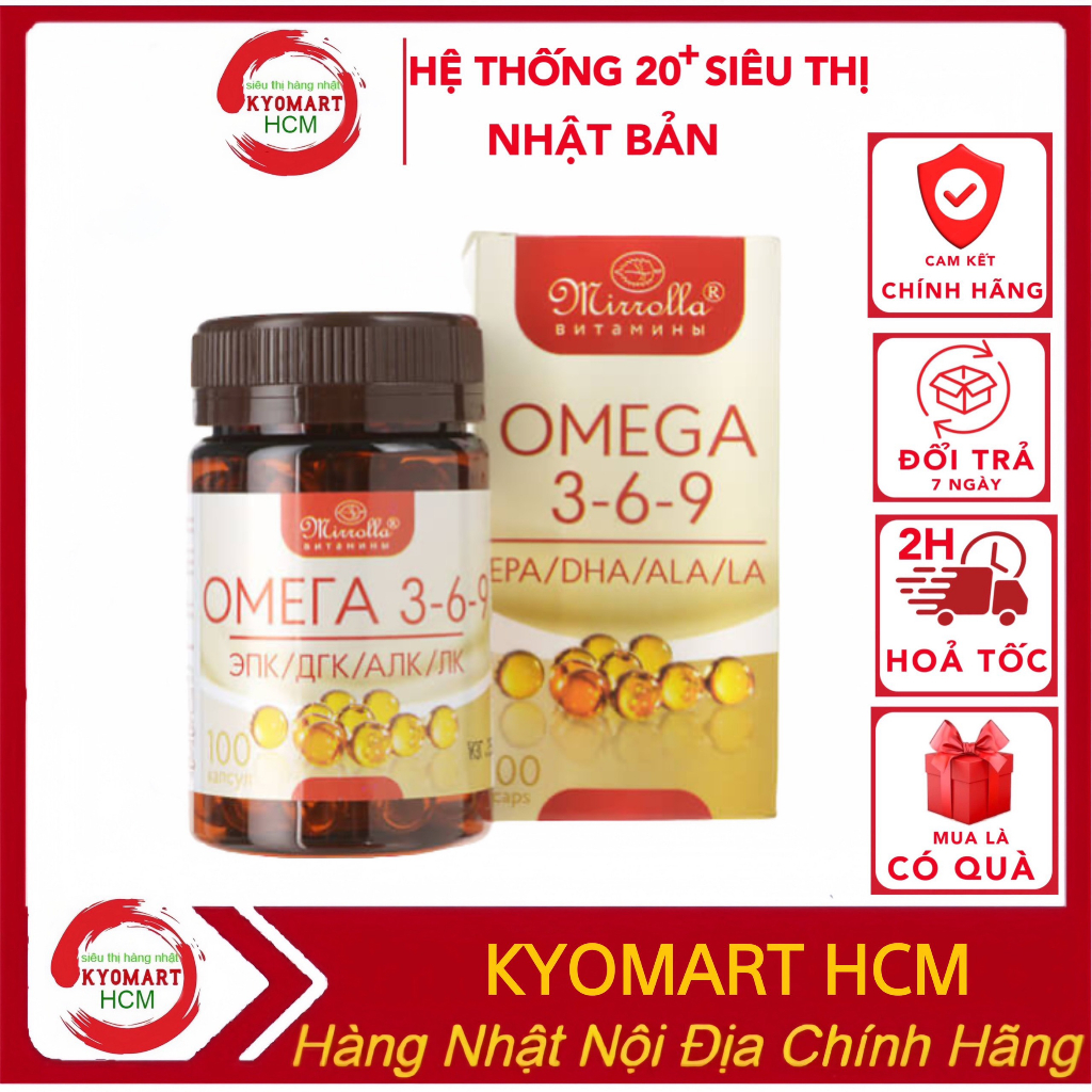 Viên uống Omega 369 Mirrolla Nga, Omega 369 của Nga 100 viên