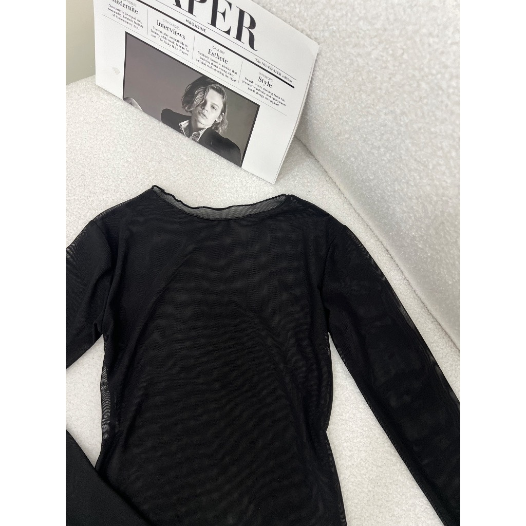 Set áo loang cổ tròn dài tay kèm áo quây nữ - Thun kiểu mix 2s bánh bèo tiểu thư hotgirl cá tính phong cách hàn quốc đẹp