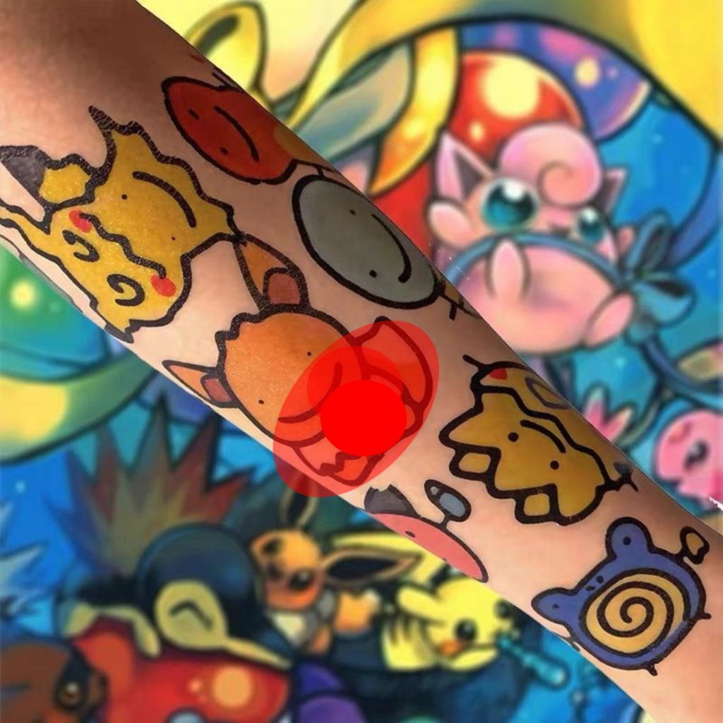 Set 30 Tấm Hình Xăm Nước Pokemon Siêu Lầy Sticker dán pikachu