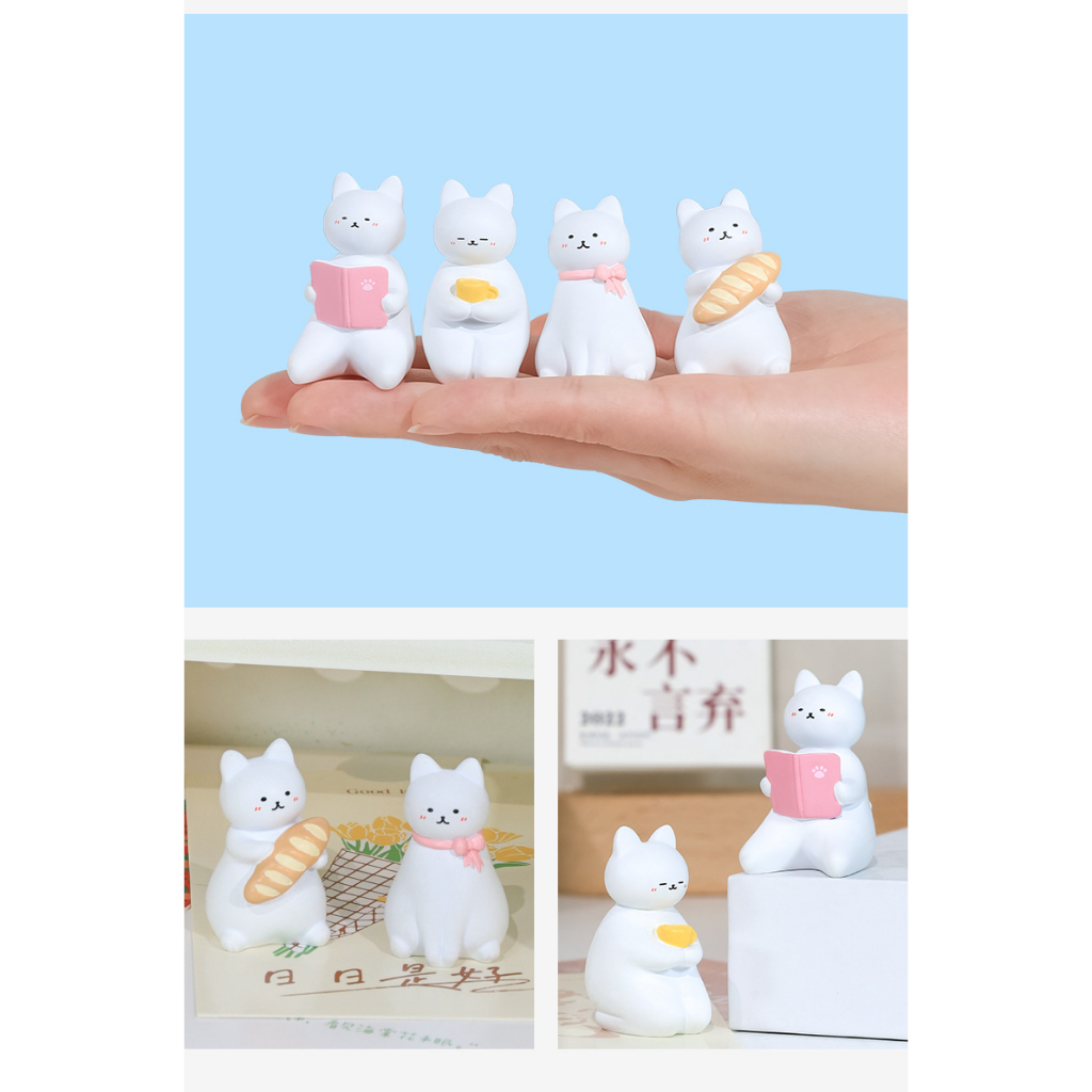 Mô hình Mèo Mini trưng bày trang trí để bàn