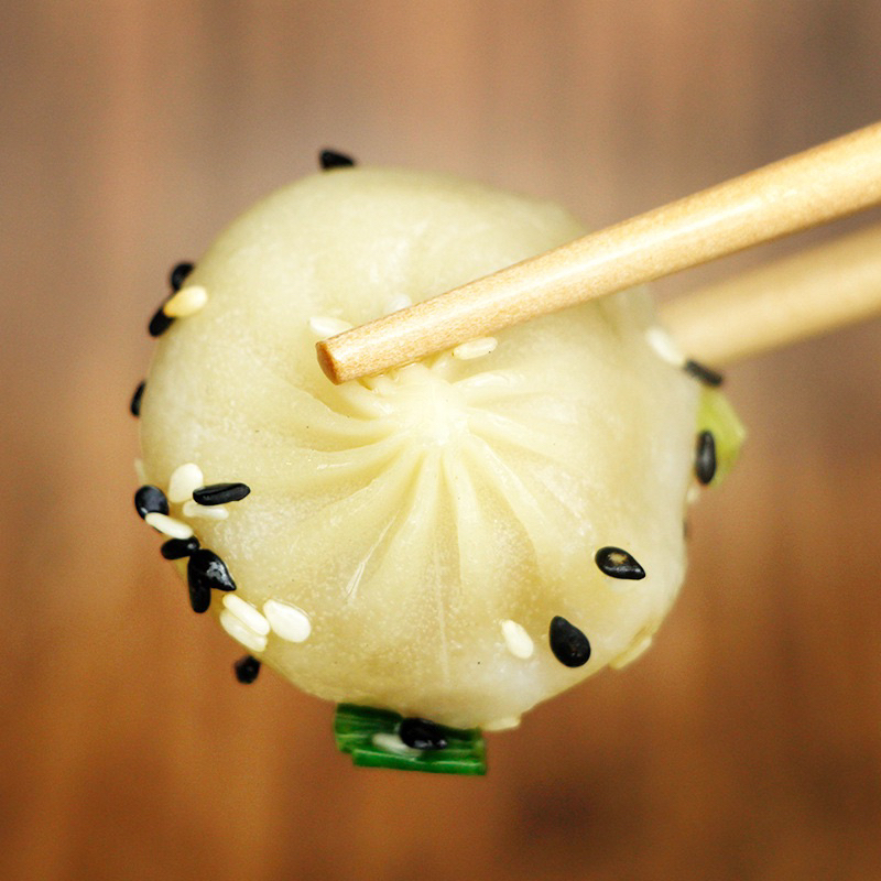 Bánh bao há cảo nhân thịt pha lê trắng