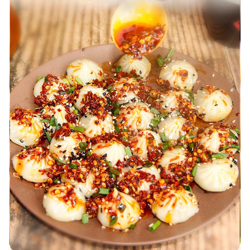 Bánh bao há cảo nhân thịt pha lê trắng