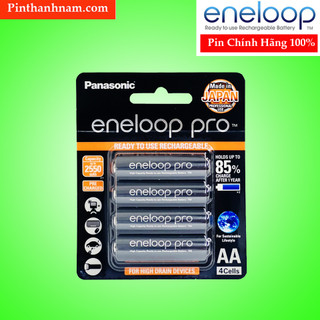 Pin Sạc Eneloop Pro 2550mah BK-3HCCE Vỉ 4 Viên Chính Hãng - Tặng Hộp Đựng Pin Trắng