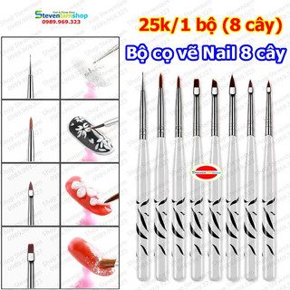 Bộ cọ vẽ nail 8 cây