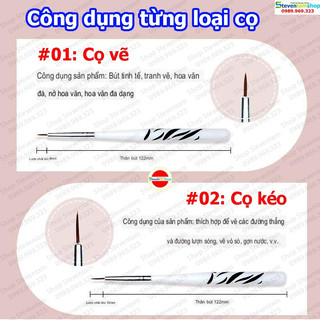 Bộ cọ vẽ Nail 8 cây