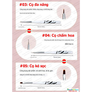 Bộ cọ vẽ Nail 8 cây