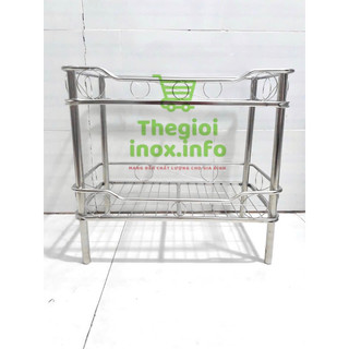 Kệ chén inox đứng 2 tầng - 3 tầng đủ size