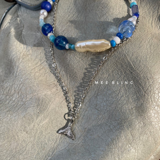 MEE BLING ♡ Set vòng cổ Limited Edition tiên cá xanh biển Mermaid Necklace Set