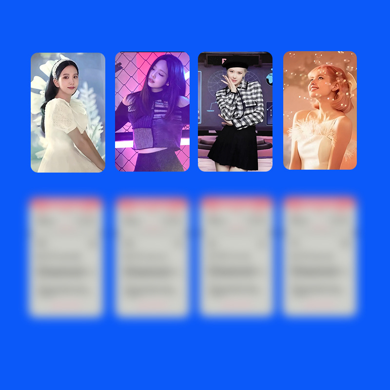 Set 4 Card Unoff BPTGbo góc cán bóng 4 thành viên Blackpink Album Born Pink Jisoo Rosé Lisa Jennie cửa hàng kpop Gumihoo