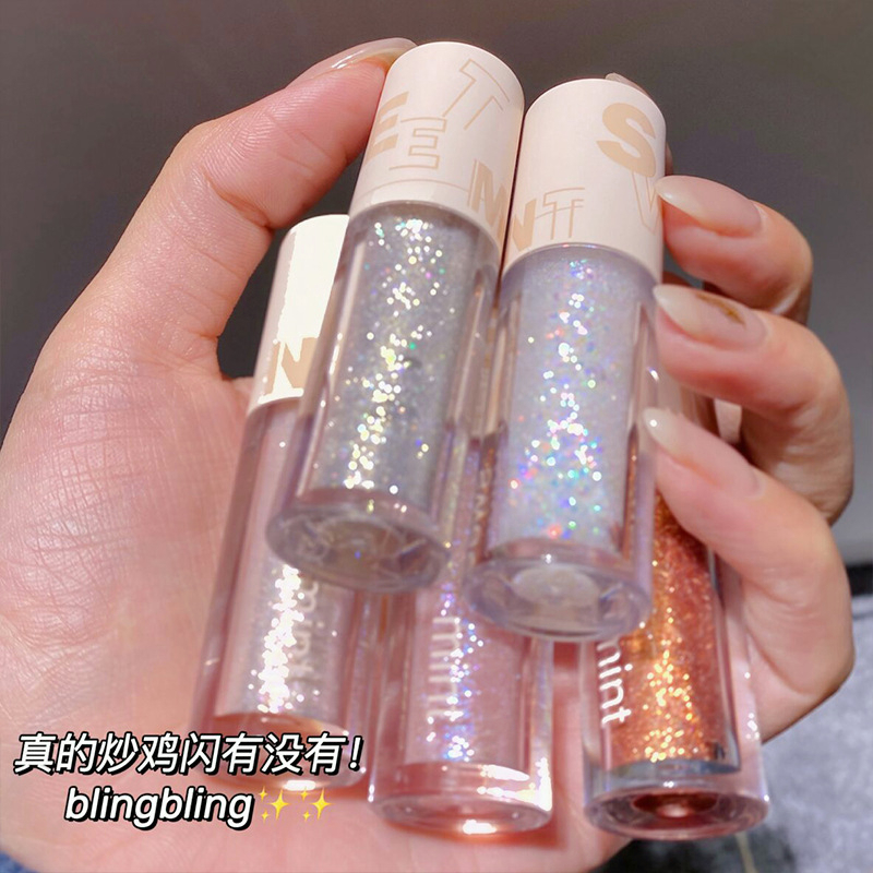 Phấn mắt dạng lỏng SWEET MINT 5 màu lấp lánh tùy chọn chống thấm nước nhanh khô