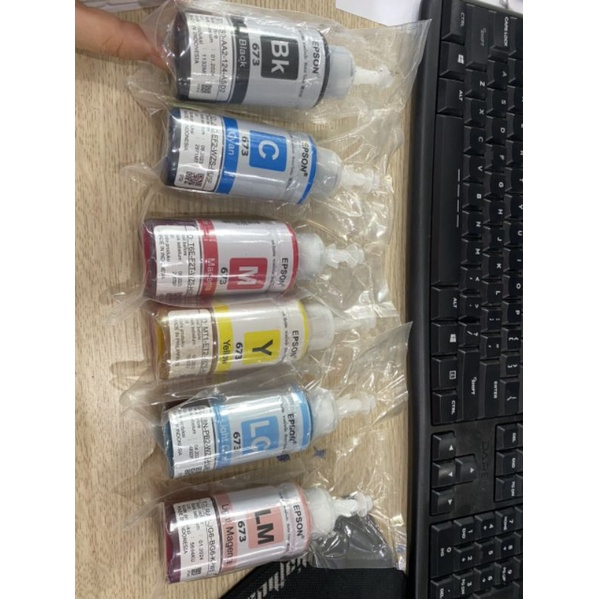 Mực in epson 673 dùng cho các dòng in phun L800, L805, L850, L1800.L1300.1430.1390 70ml/lo