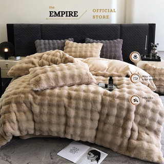 Bộ chăn ga gối đệm nệm 4 món nỉ lông  cao cấp EMPIRE ga trải giường bo chun mềm mịn - Bình Châu Bedding & Decor