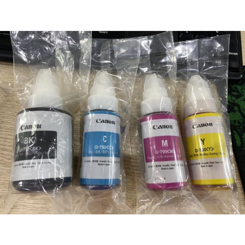Bộ mực 4 màu 790 Đen, Xanh, Đỏ, Vàng .Dùng cho máy in phun Canon. G2010/3010/3000/1000/1010/2000